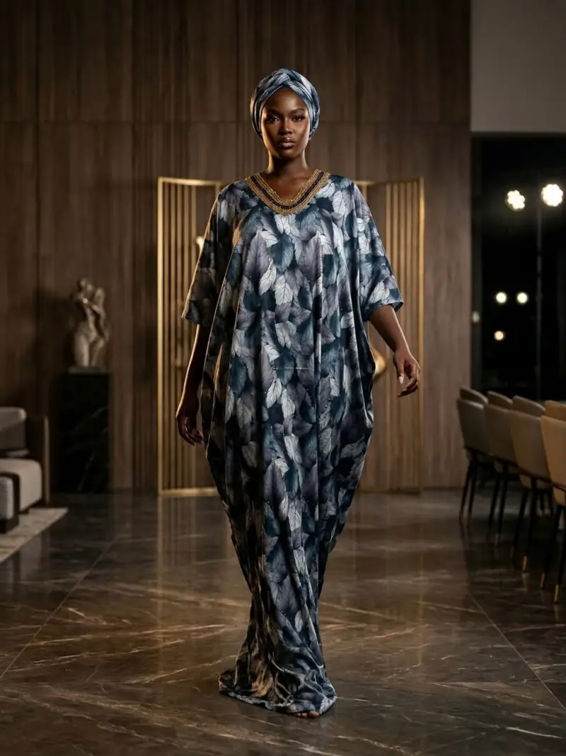 Khadijah bubu — Hand-beaded silk